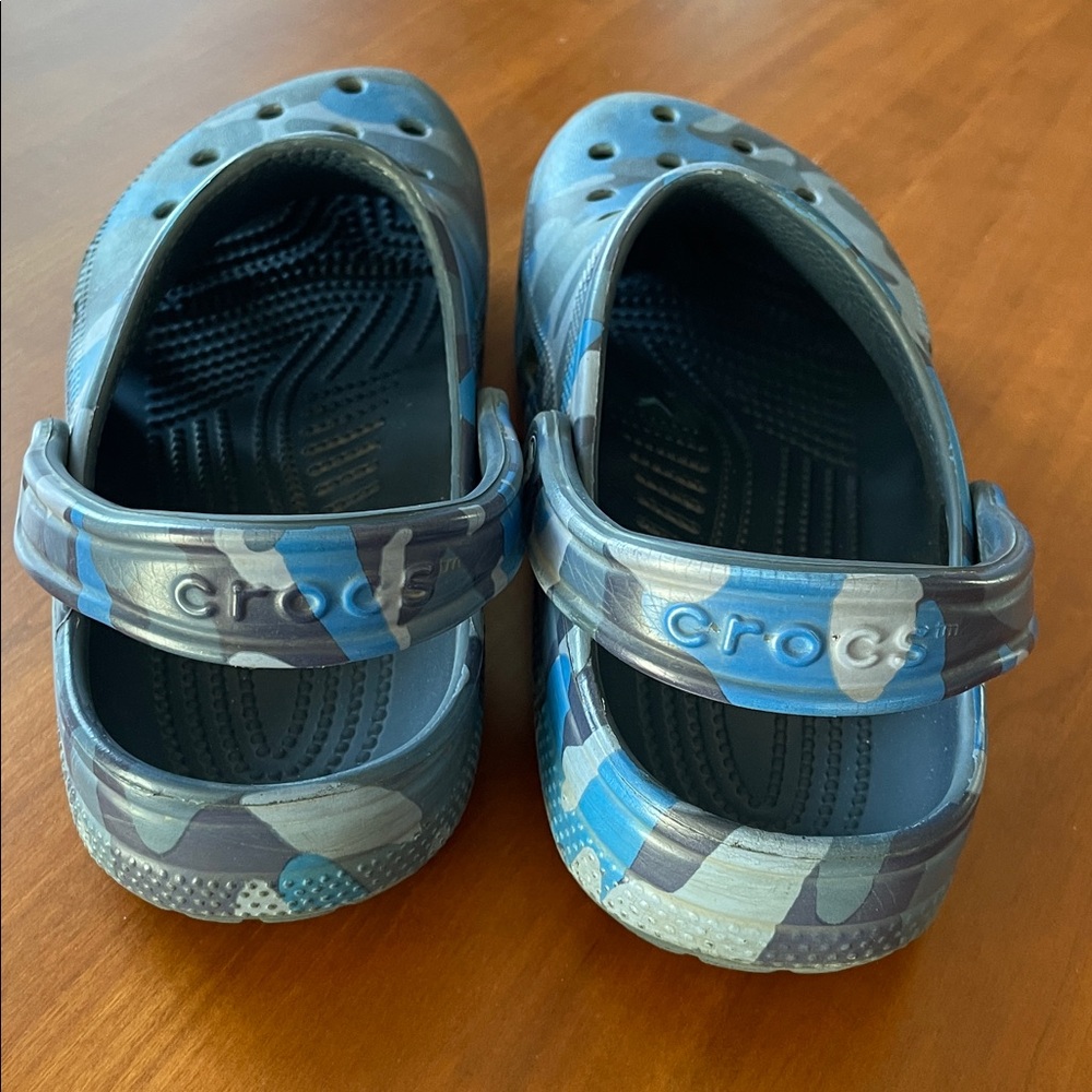 Crocs camouflage blue, navy, gray men size 7 - Picture 6 of 7